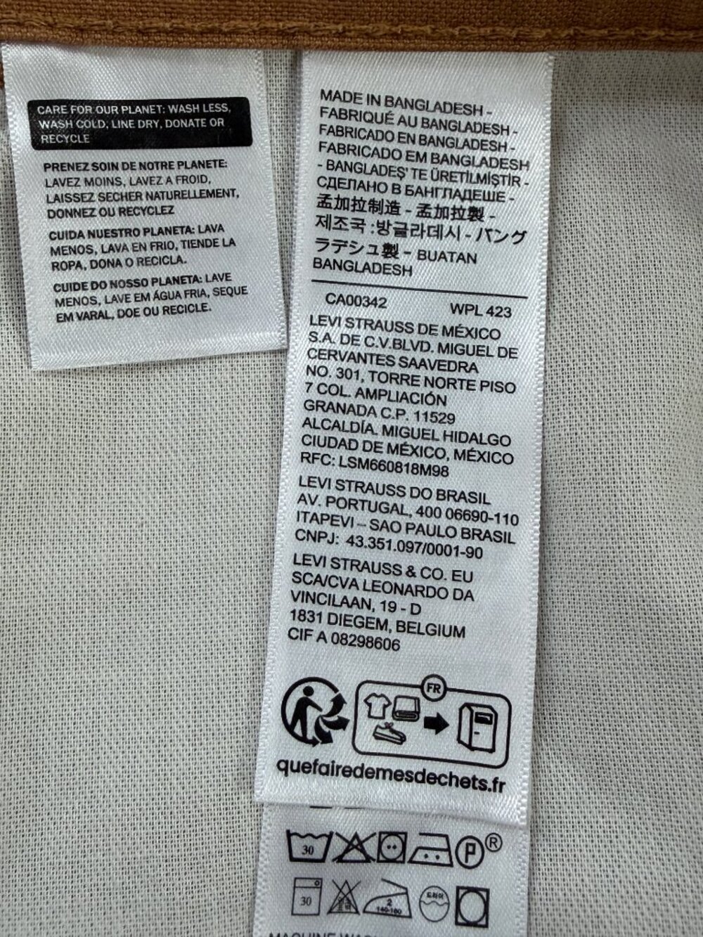 Levi’s Skateboarding Cropped Carpenter Pants Duck Canvas Brown Sugar - Sz. 36x27 - Picture 11 of 12